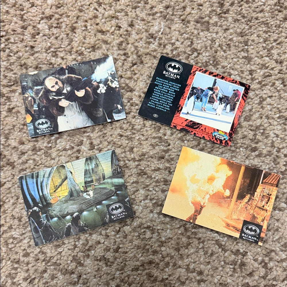 1992 Vintage DC Comics Batman Returns Topps Stadium Club Trading Cards Set